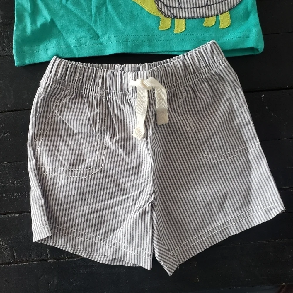 Simple Joys Carter's NWOT Baby Boy 6-9 Months Two Pieces Outfit Set Turtle Top